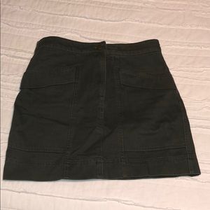Hunter green cotton mini skirt